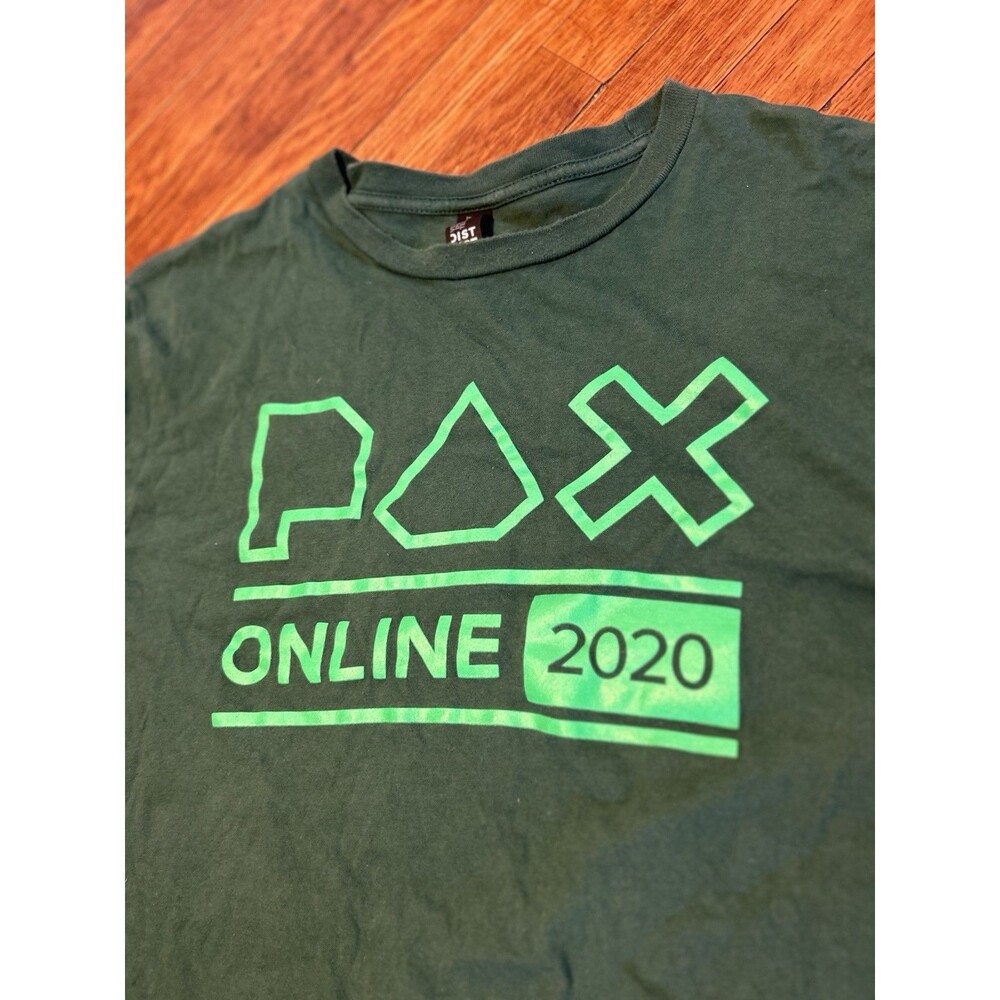 PAX Online Digital Gaming Festival 2020 T-Shirt Mens Large Green Video Game Tee